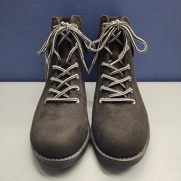 St. John\'s Bay Shae Combat Boots Mens Size 9M Black Hiking Block Heel Lace Up main image 5